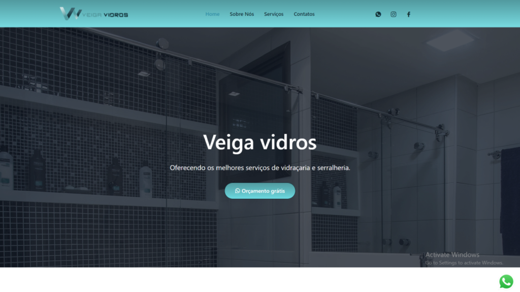 Website Veiga Vidros